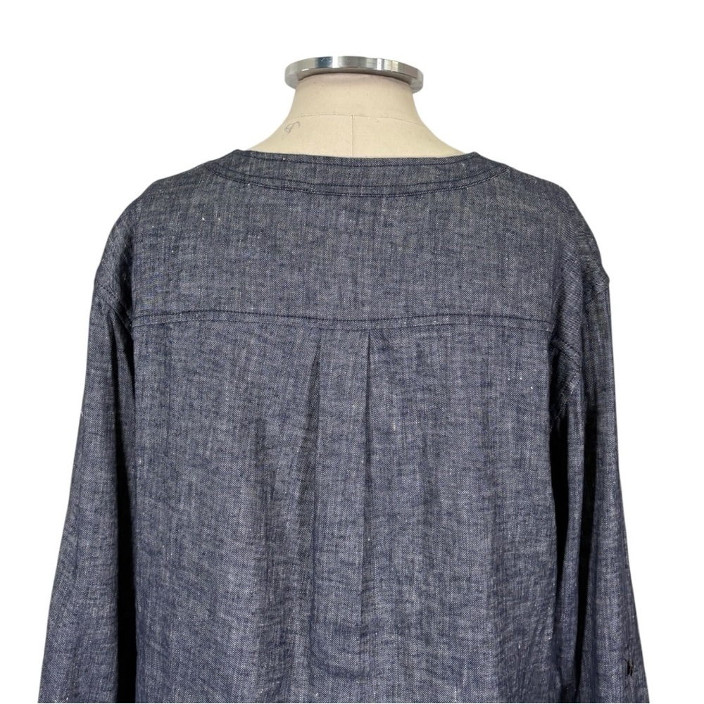 Theory Trisalta Linen Top Size Large - Picture 9 of 12